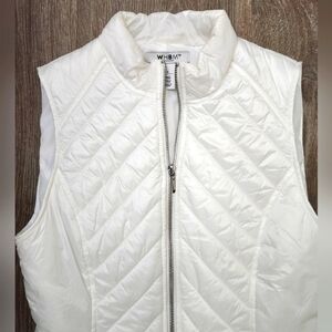 White House Black Market Ivory Puffer Vest